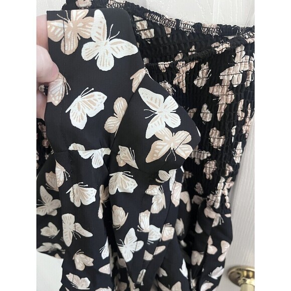 Lily rose juniors small Romper Butterfly Black Shorts Halter - Picture 3 of 7